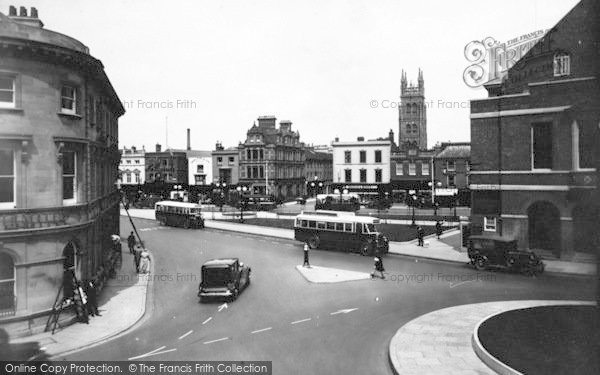 Photo of Taunton, Parade And St Mary's Church Tower 1935