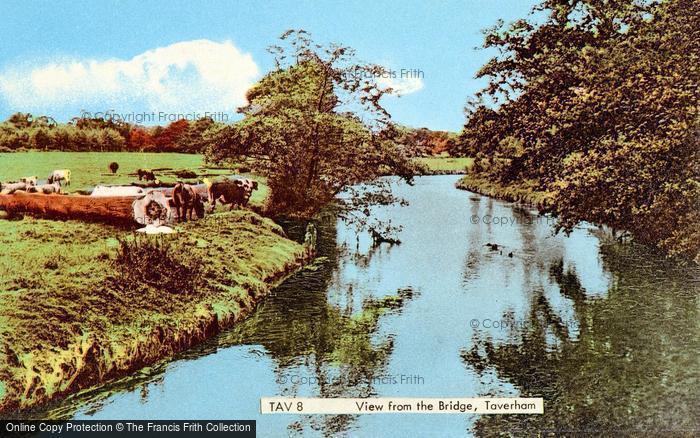 Photo of Taverham, View From The Bridge c.1960