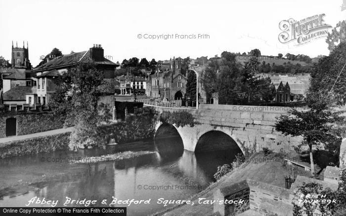 Photo of Tavistock, Abbey Bridge And Bedford Square c.1955