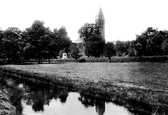Fitzford Church And Drake's Statue 1893, Tavistock