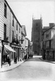 Market Street And Church Tower 1908, Tavistock
