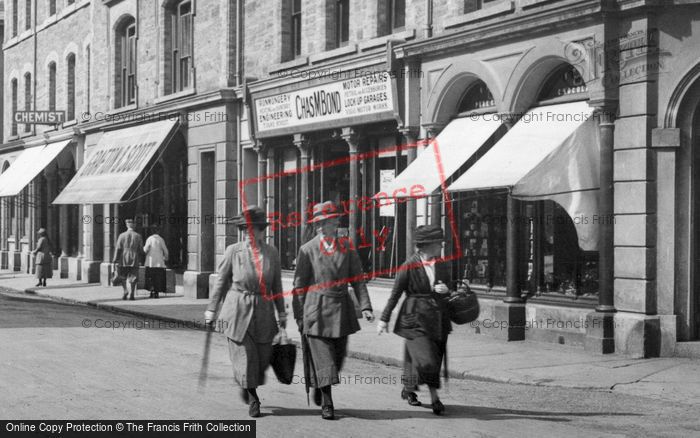 Photo of Tavistock, Shops In Duke Street 1922