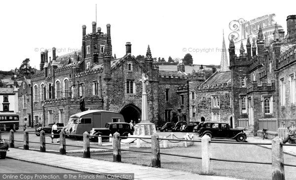 Photo of Tavistock, The Guildhall Square c.1955