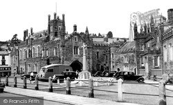 The Guildhall Square c.1955, Tavistock
