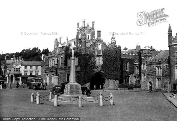 Photo of Tavistock, The Memorial And Guildhall Square 1934