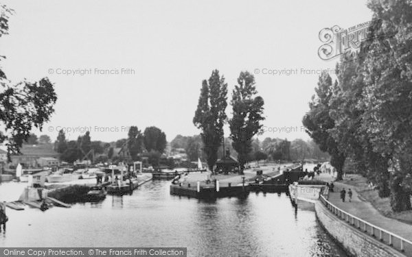 Photo of Teddington, The Locks From The Footbridge c.1955