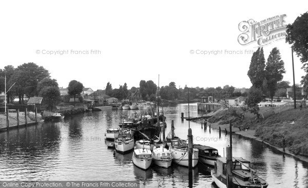 Photo of Teddington, The Thames From The Footbridge c.1955
