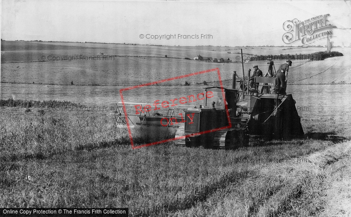 Photo of Teffont, Combine Harvester c.1950