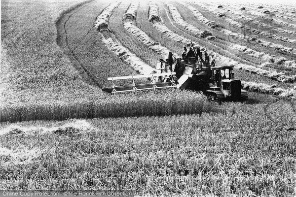 Photo of Teffont, Combine Harvester c.1950
