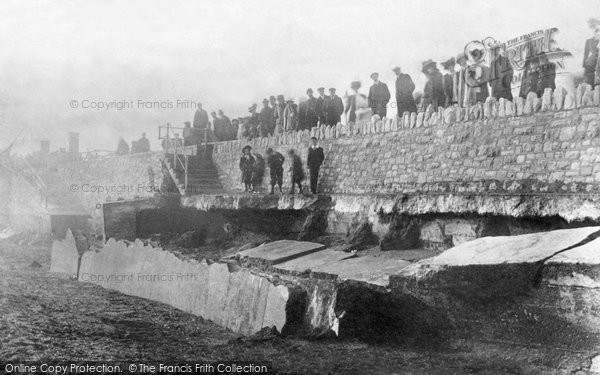 Photo of Teignmouth, Damaged Wall And Promenade 1908