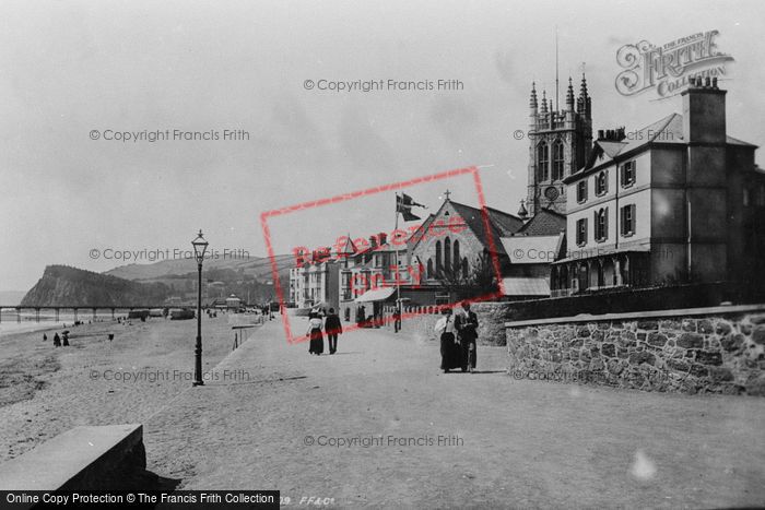 Photo of Teignmouth, The Parade And Church 1896