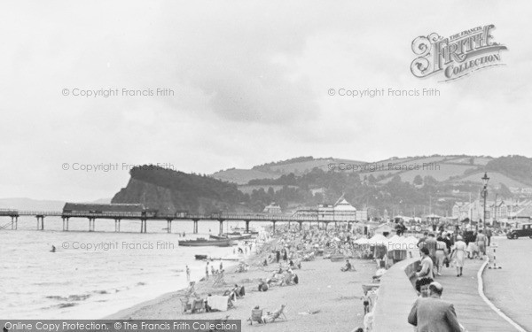 Photo of Teignmouth, The Pier And Sands c.1950