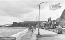 The Promenade And Shelter c.1950, Teignmouth