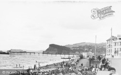 The Sands And Pier c.1955, Teignmouth