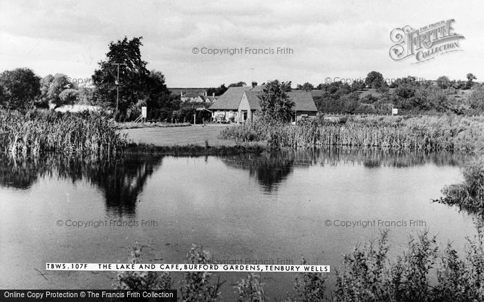 Photo of Tenbury Wells, Burford Gardens, Lake And Café c.1965