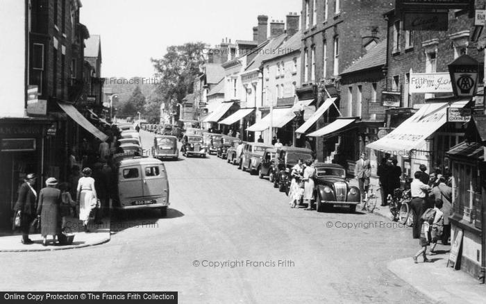 Photo of Tenbury Wells, Cars On Teme Street c.1955