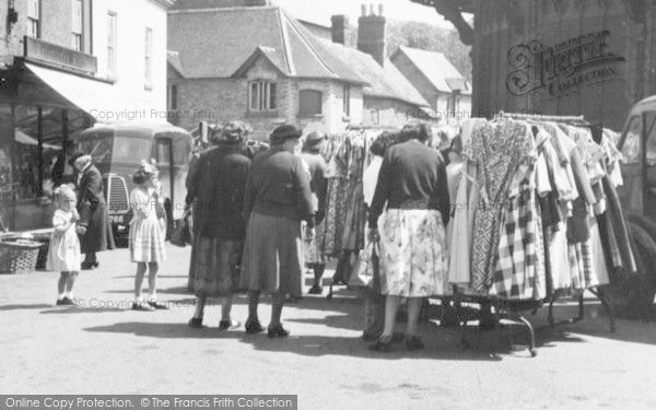 Photo of Tenbury Wells, Market Stalls c.1955