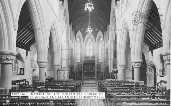 Photo of Tenbury Wells, The Collegiate Church Of St Michael And All Angels, Interior c.1955