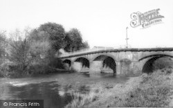 The River Teme And Bridge c.1965, Tenbury Wells