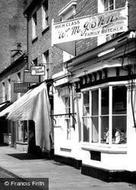W. M. John Family Butcher, Teme Street c.1955, Tenbury Wells