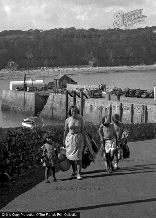 Photo of Tenby, A Family And The Harbour 1950