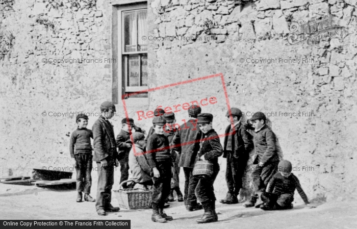 Photo of Tenby, Boys Near Five Arches 1890