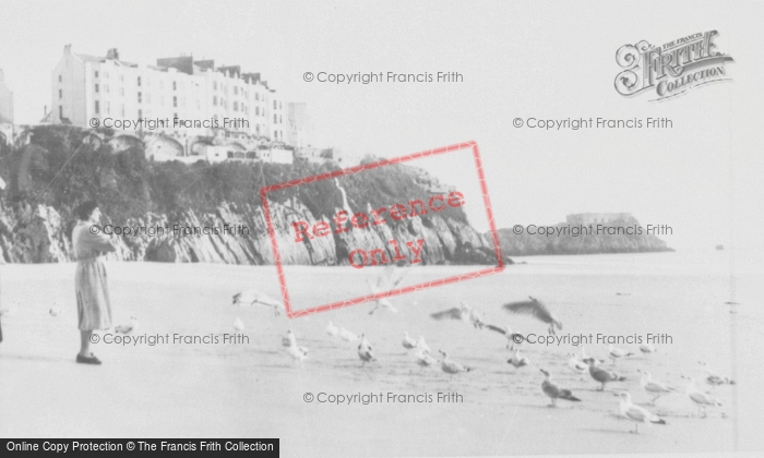 Photo of Tenby, Feeding The Gulls c.1960