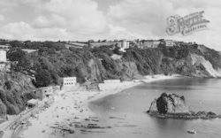 Fourcroft Hotel And North Beach c.1960, Tenby