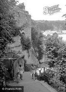 Girls On Beach Steps 1950, Tenby