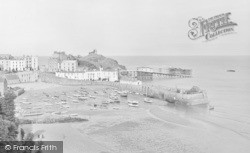 Harbour And Castle Hill 1950, Tenby