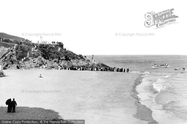 Photo of Tenby, Lifeboat Launching From Castle Sands 1890