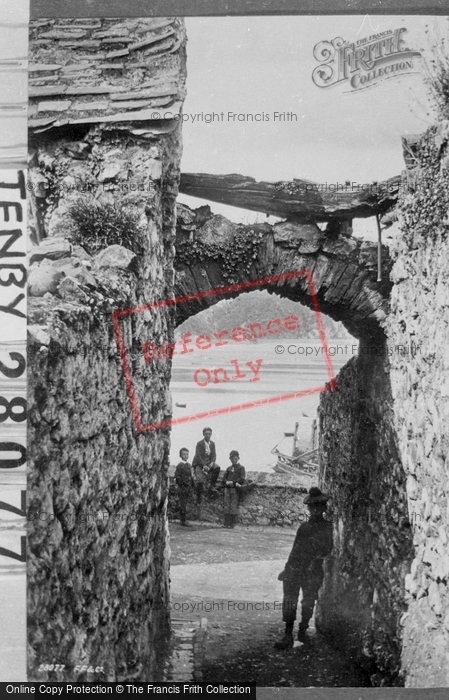 Photo of Tenby, Old Arch Near Harbour 1890