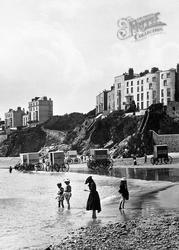 Paddling On South Sands 1890, Tenby