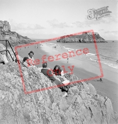 South Sands And St Catherine's Island 1950, Tenby