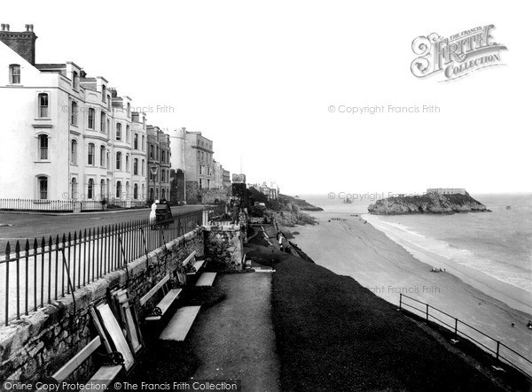 Photo of Tenby, The Esplanade, South Sands And St Catherine's Rock c.1925