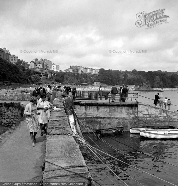 Photo of Tenby, The Harbour Wall 1950