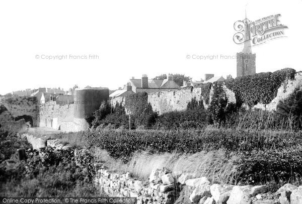 Photo of Tenby, The Town Walls And Church 1893