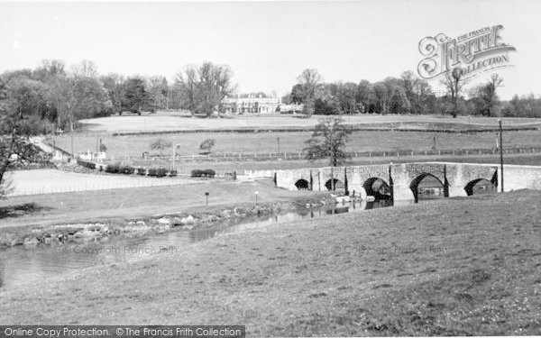 Photo of Teston, The River And Bridge c.1955