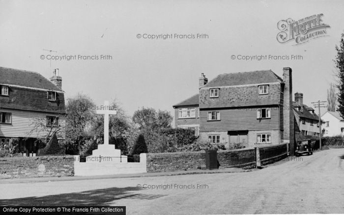 Photo of Teston, The Square And War Memorial c.1955