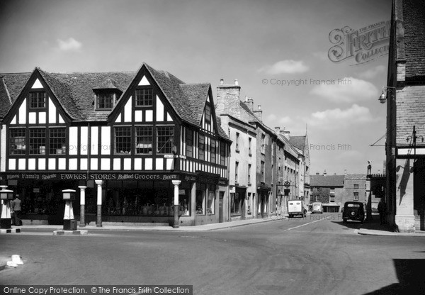 Photo of Tetbury, Long Street Corner c.1955