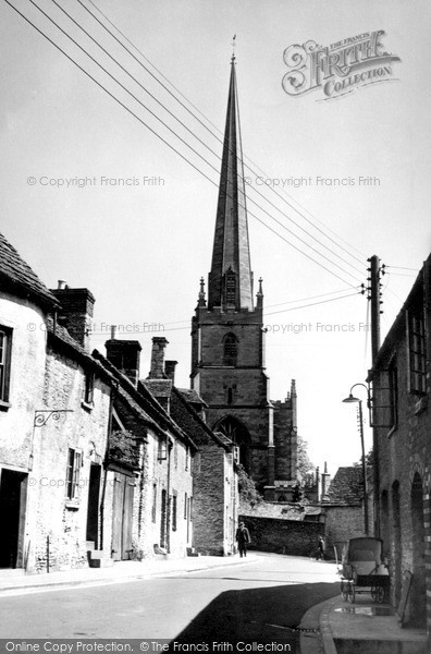 Photo of Tetbury, St Mary's Church From West Street c.1955