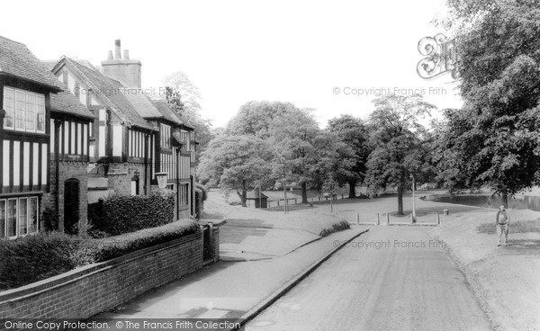 Photo of Tettenhall, Black And White Houses And Green c.1960