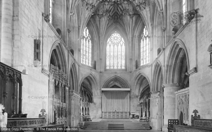 Photo of Tewkesbury, Abbey, Choir And Chancel c.1955