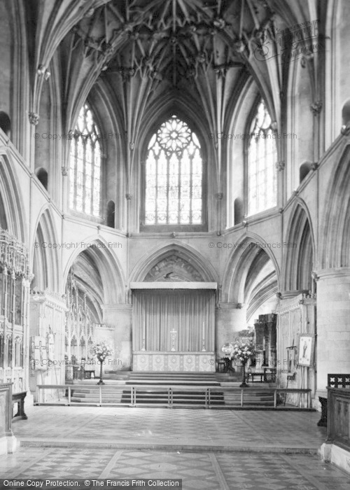 Photo of Tewkesbury, Abbey, Choir And High Altar c.1955