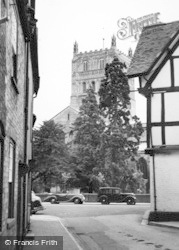 Abbey From Mill Street c.1950, Tewkesbury