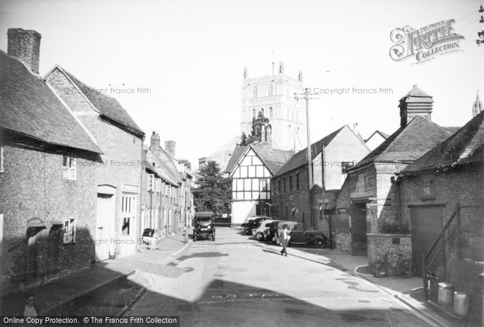 Photo of Tewkesbury, Abbey From The Old Mill c.1955