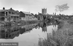 Abbey From The River Avon 1958, Tewkesbury