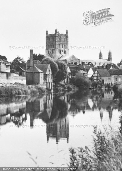 Photo of Tewkesbury, Abbey From The River Avon 1958
