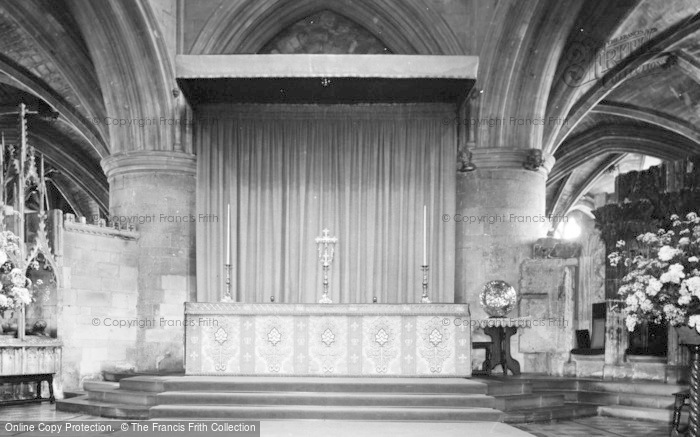 Photo of Tewkesbury, Abbey, High Altar c.1955