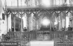 Abbey Interior 1893, Tewkesbury